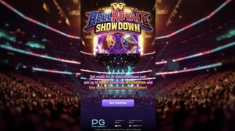 Reel Royale Showdown - aðalskjár með hjólum og þremur Wild Addition raufum